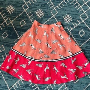 Hutch Coral and Fuchsia A-Line Skirt